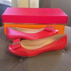 Kate Spade red ballet flats